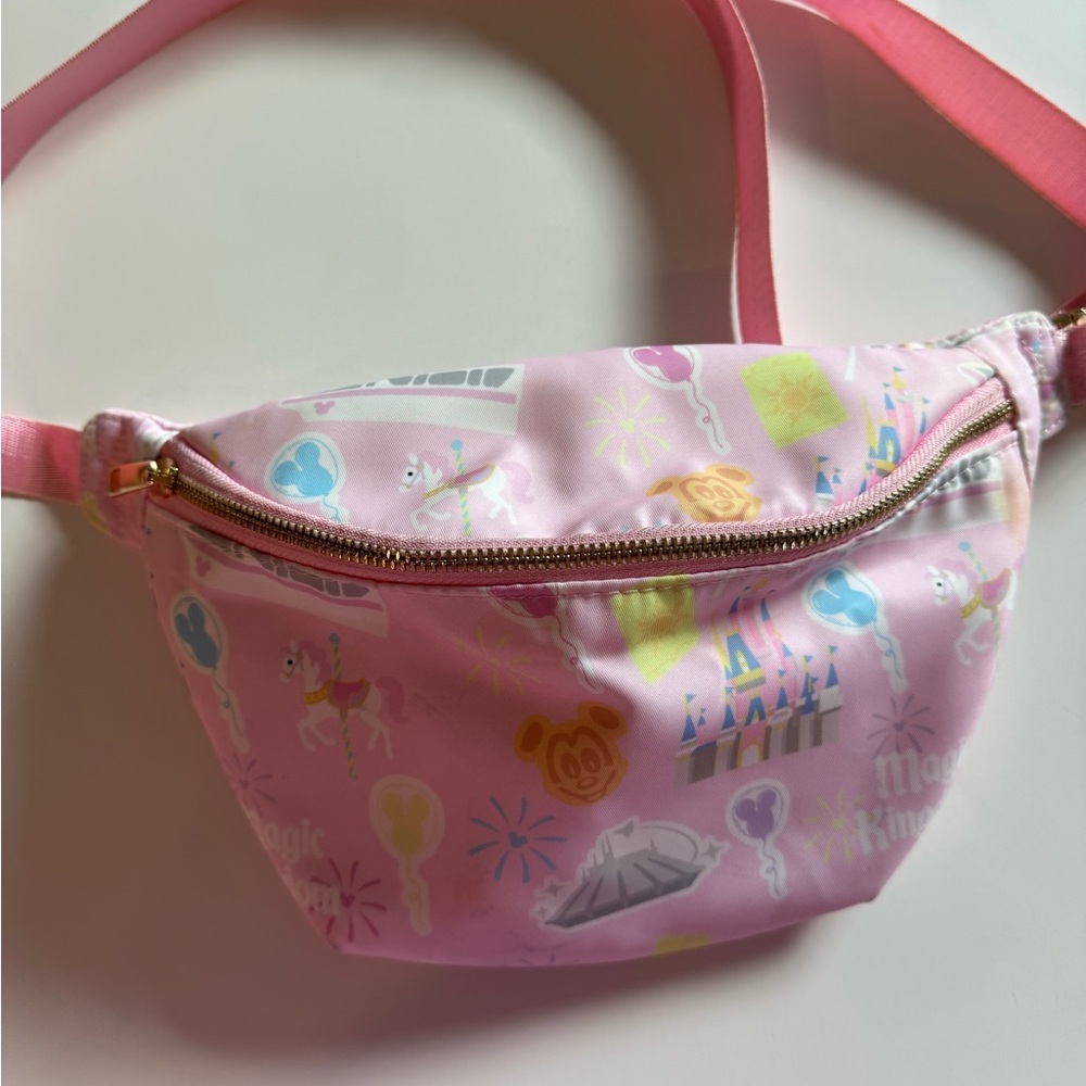 Pink Crossbody Bag with Adjustable Strap and Glossy Finish